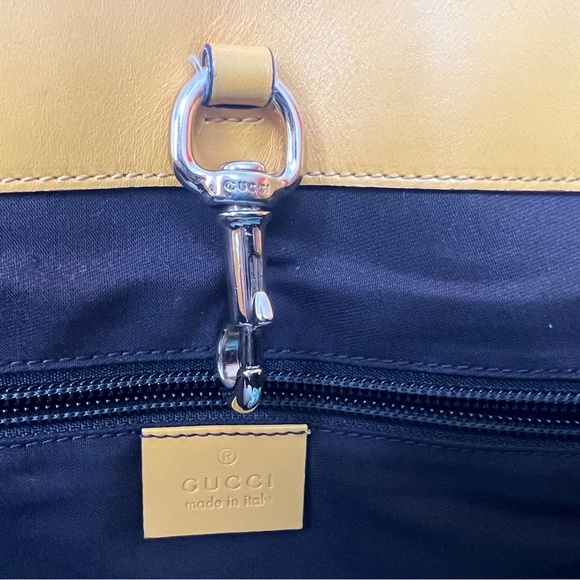 Authentic GUCCI Diamante Bright Yellow Tote Bag Handbag - Picture 13 of 14